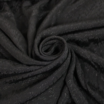 Tissu viscose - effet brodé - noir - photo 1/4 | So Tissus