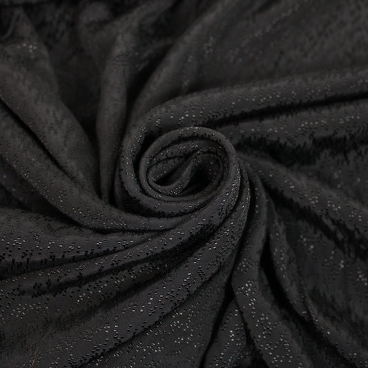 Tissu viscose - effet brodé - noir - photo 1/4 | So Tissus