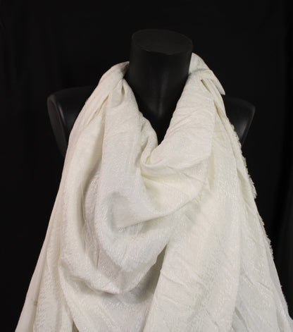 Tissu viscose - effet brodé - blanc cassé - photo 4/4 | So Tissus
