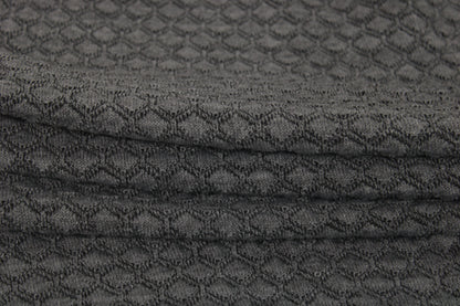 Tissu maille style tricot - motif losange - gris - photo 2/5 | So Tissus