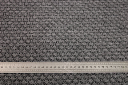 Tissu maille style tricot - motif losange - gris - photo 5/5 | So Tissus