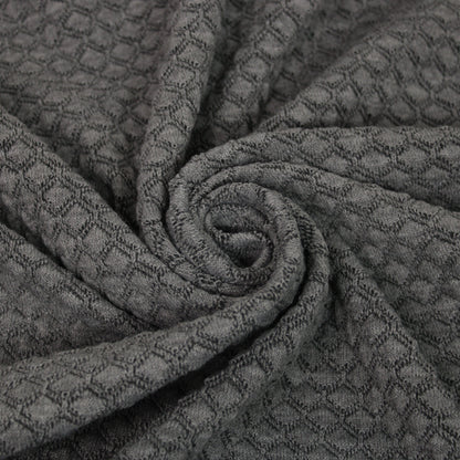 Tissu maille style tricot - motif losange - gris - photo 1/5 | So Tissus