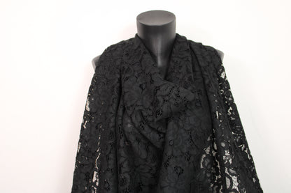 Tissu dentelle motif fleuri- noir - photo 4/5 | So Tissus