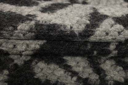 Tissu laine bouclette - noir et gris - photo 2/5 | So Tissus
