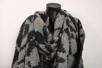 Tissu laine bouclette - noir et gris - photo 4/5 | So Tissus