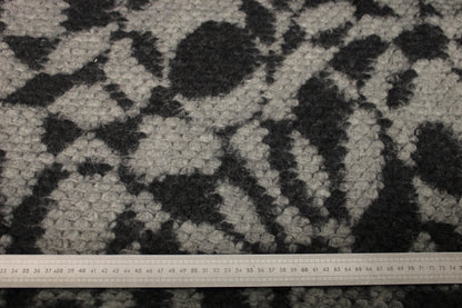 Tissu laine bouclette - noir et gris - photo 5/5 | So Tissus
