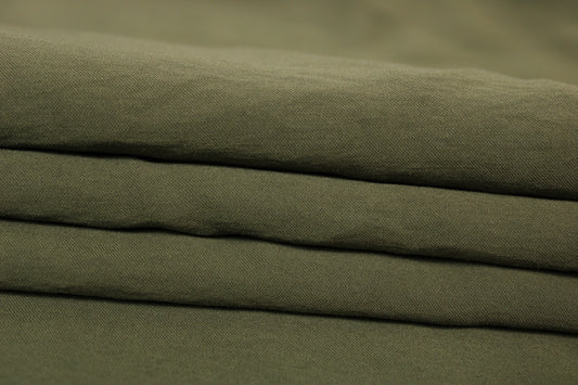 Tissu twill viscose - kaki - photo 2/4 | So Tissus
