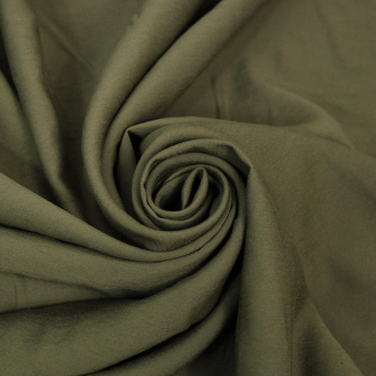 Tissu twill viscose - kaki - photo 1/4 | So Tissus