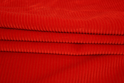 Tissu velours côtelé - orange vif - photo 2/4 | So Tissus