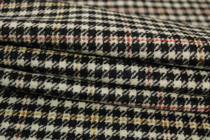 Tissu flanelle de laine - pied de poule - noir et blanc - photo 2/5 | So Tissus