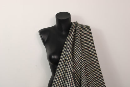 Tissu flanelle de laine - pied de poule - noir et blanc - photo 3/5 | So Tissus