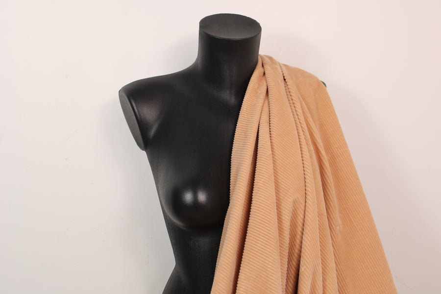 Tissu velours côtelé - nude