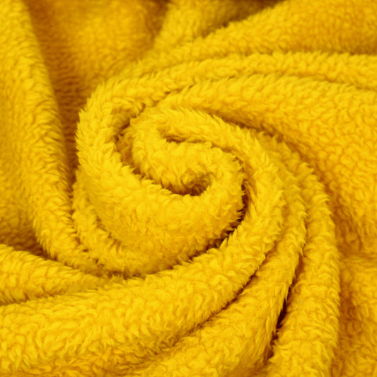 Tissu fausse fourrure en laine - jaune - photo 1/3 | So Tissus