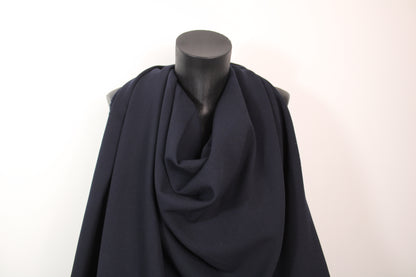 Tissu crêpe de laine - bleu marine foncé - photo 4/4 | So Tissus
