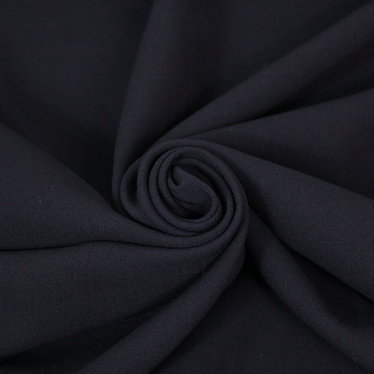 Tissu crêpe de laine - bleu marine foncé - photo 1/4 | So Tissus