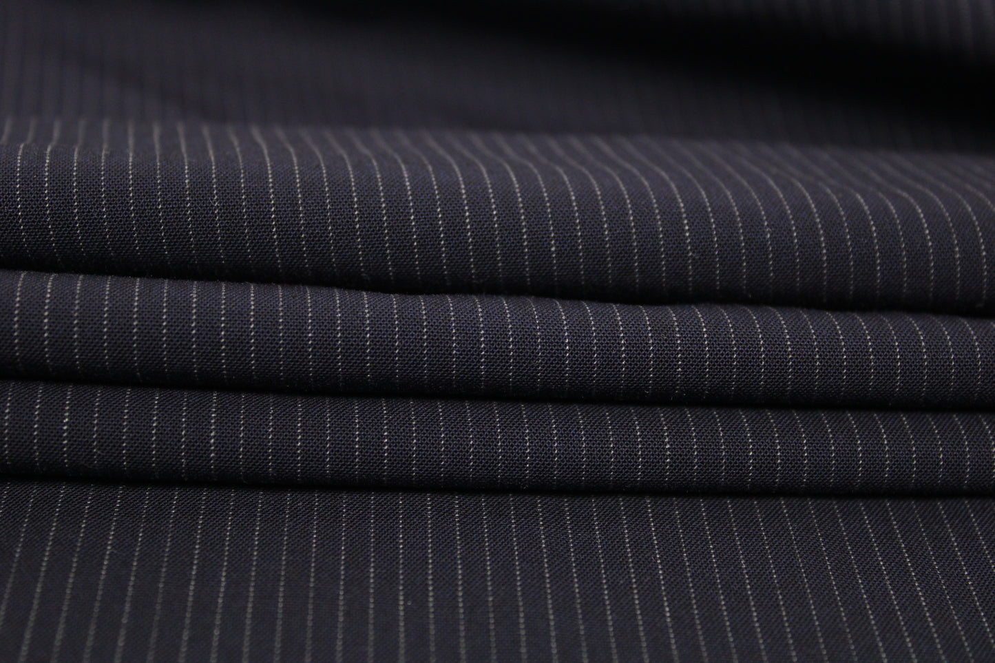 Tissu toile stretch - à rayures - bleu marine et gris - photo 2/4 | So Tissus