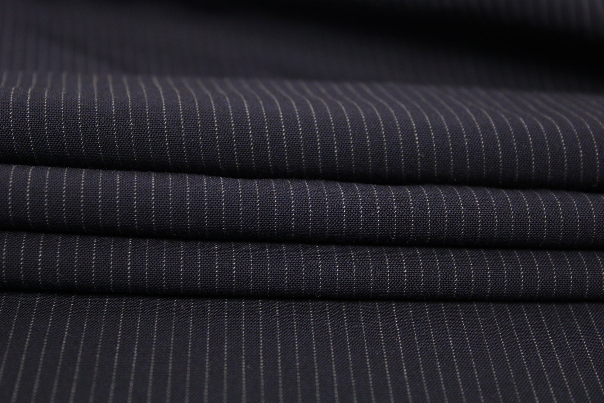 Tissu toile stretch - à rayures - bleu marine et gris - photo 2/4 | So Tissus