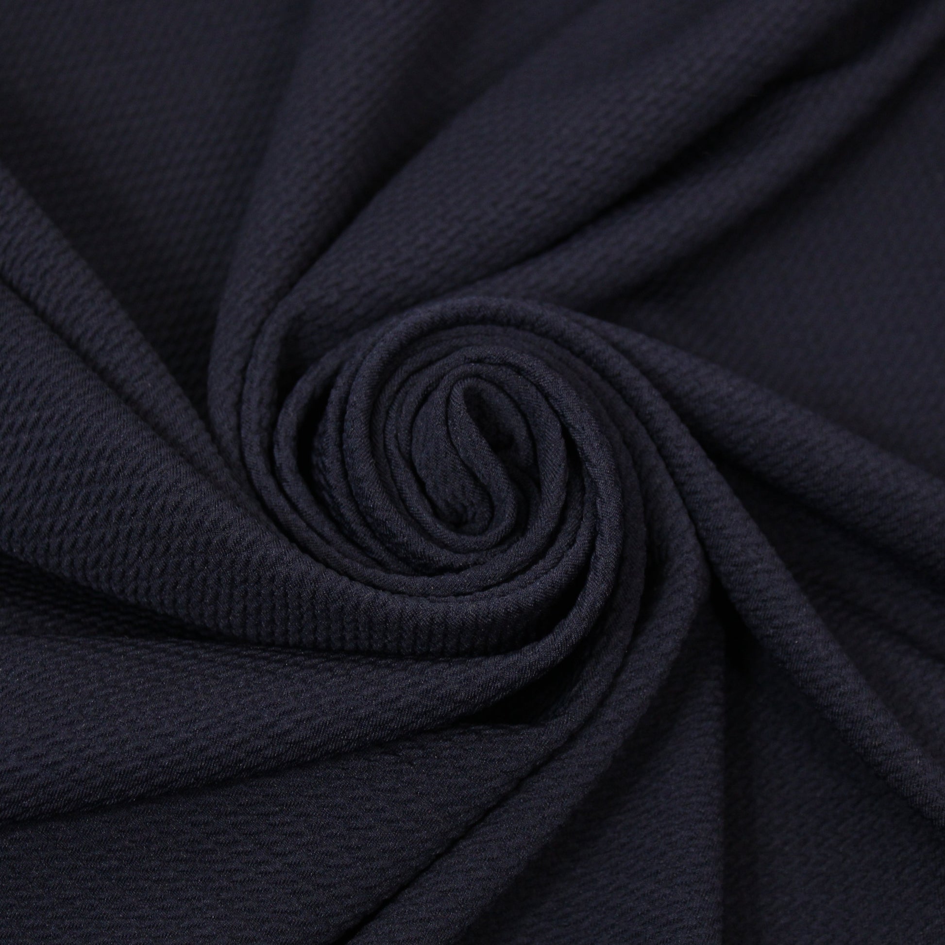 Tissu crêpe gaufré - bleu marine - photo 1/4 | So Tissus