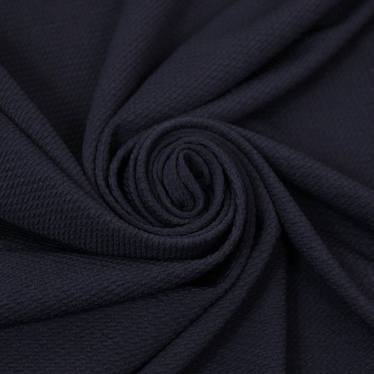 Tissu crêpe gaufré - bleu marine - photo 1/4 | So Tissus