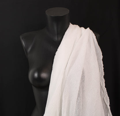 Tissu crêpon  - blanc - photo 3/4 | So Tissus