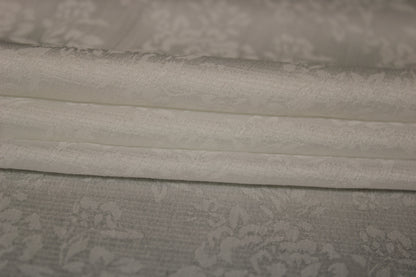 Tissu jacquard fluide- imprimé fleuri - blanc - photo 2/4 | So Tissus