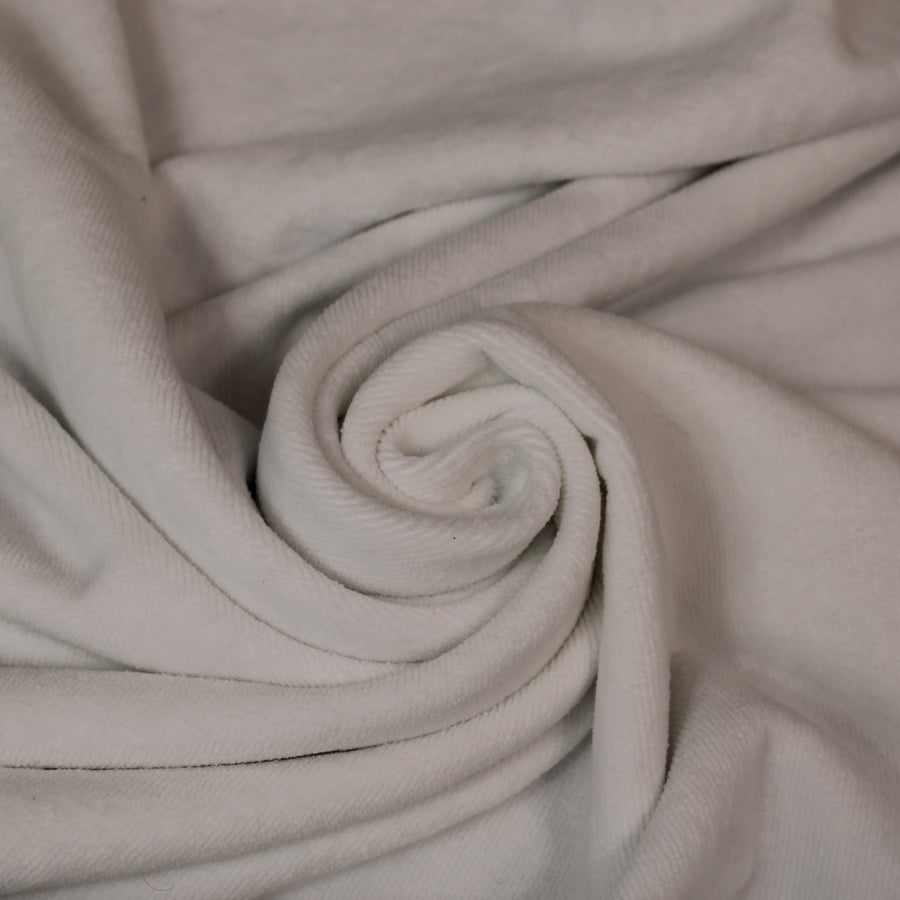 Tissu éponge - blanc