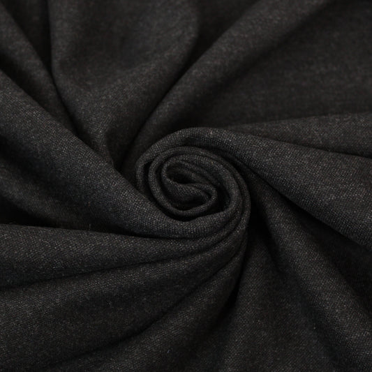 Tissu flanelle de laine - gris anthracite - photo 1/4 | So Tissus