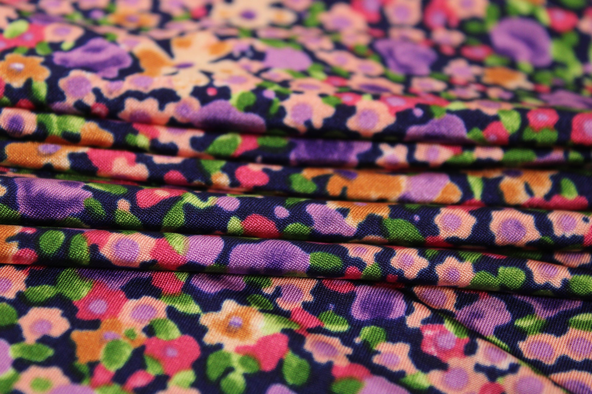 Tissu maille maillot de bain - imprimé fleuri - multicolore - photo 2/4 | So Tissus