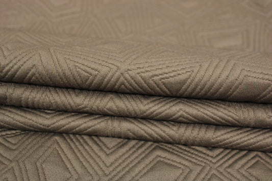 Tissu maille gaufré - marron glacé - photo 2/4 | So Tissus
