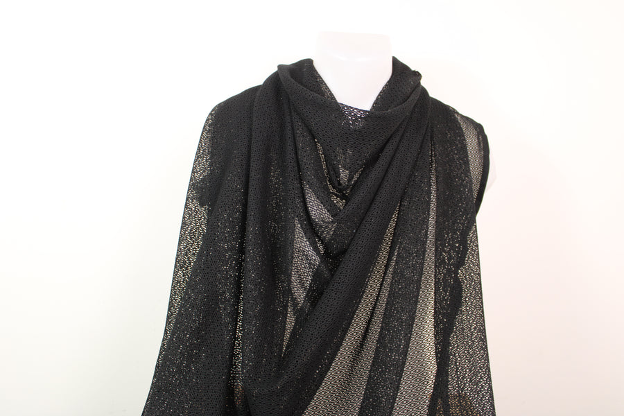Tissu résille - noir - motif losange abstrait