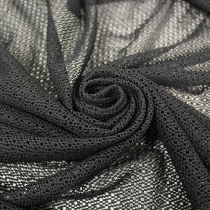 Tissu résille - noir - motif losange abstrait - photo 1/4 | So Tissus