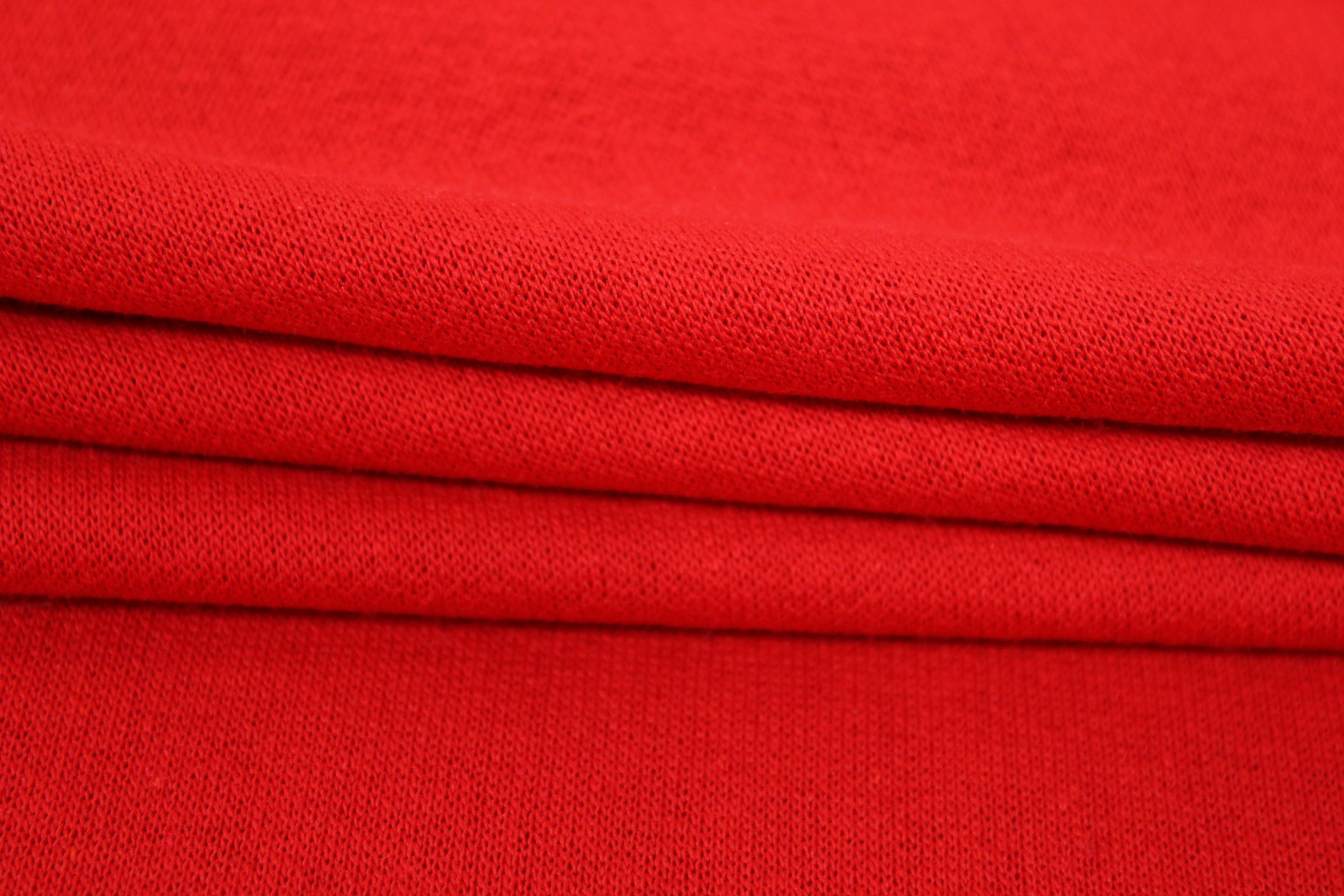 Tissue Rouge Tissu molleton fin - rouge – So Tissus