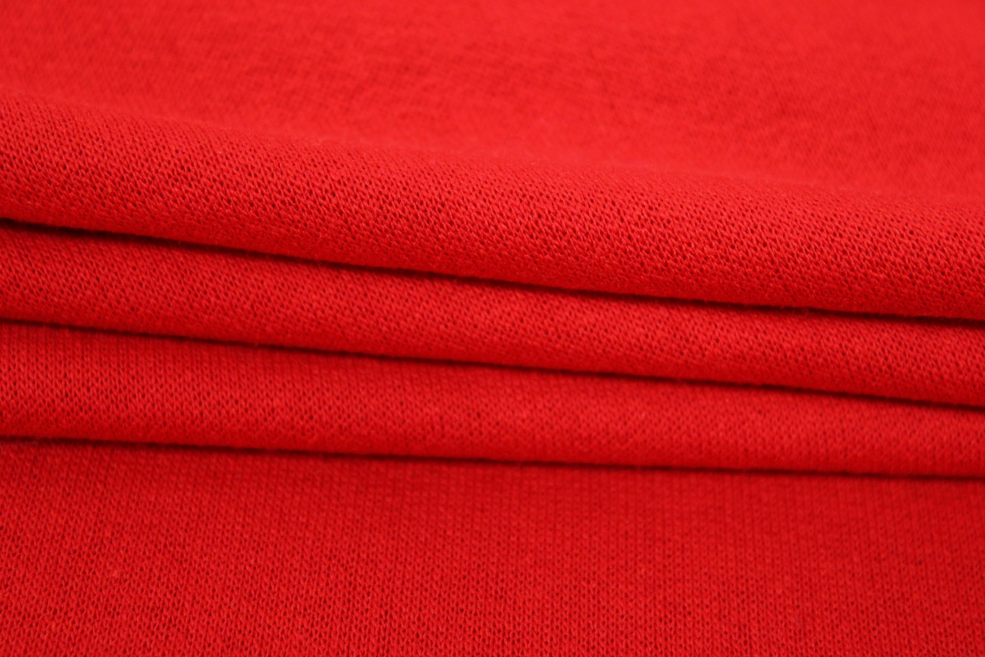 Tissu molleton fin - rouge - photo 2/4 | So Tissus