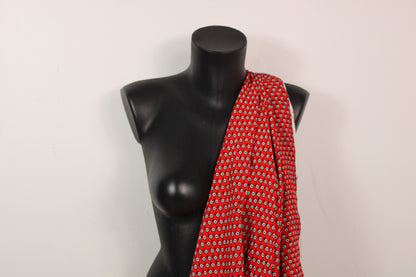 Tissu crêpe viscose - motif fleuri - rouge - photo 3/4 | So Tissus
