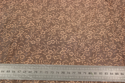 Tissu jacquard viscose et lurex - motif fleuri - nude et argenté - photo 5/5 | So Tissus