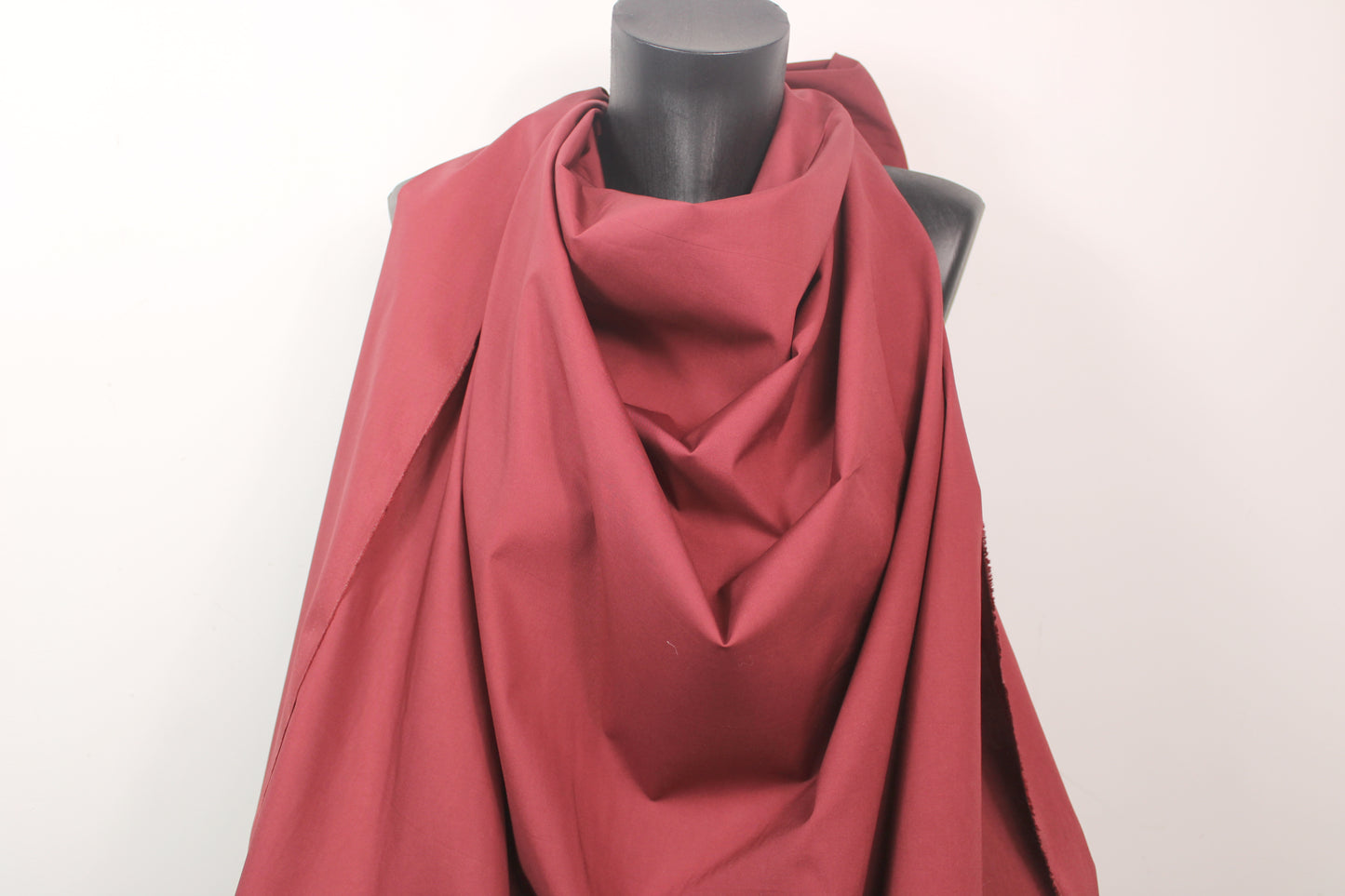 Tissu popeline coton premium - rouge bourgogne - photo 4/4 | So Tissus