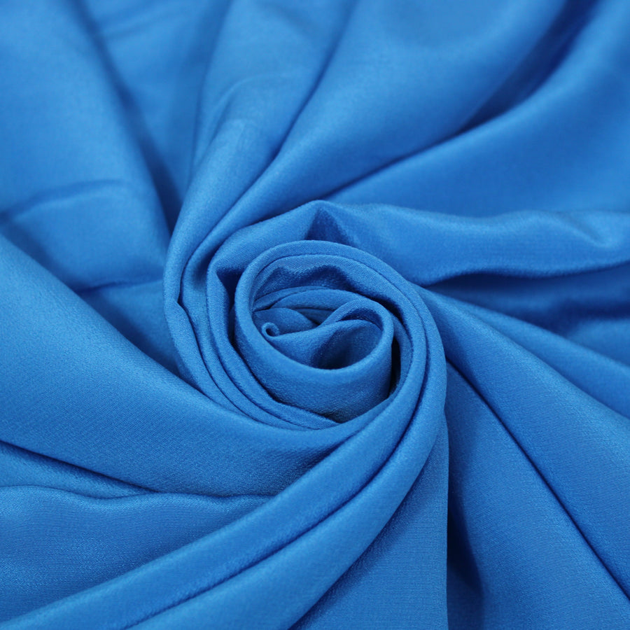Tissu crêpe de chine 100% soie - bleu azur