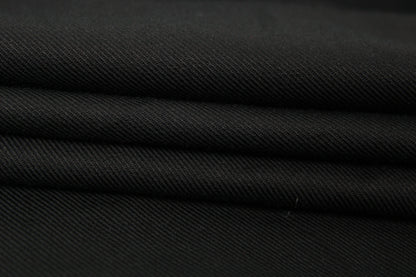 Tissu popeline de coton sergé - noir - photo 2/4 | So Tissus