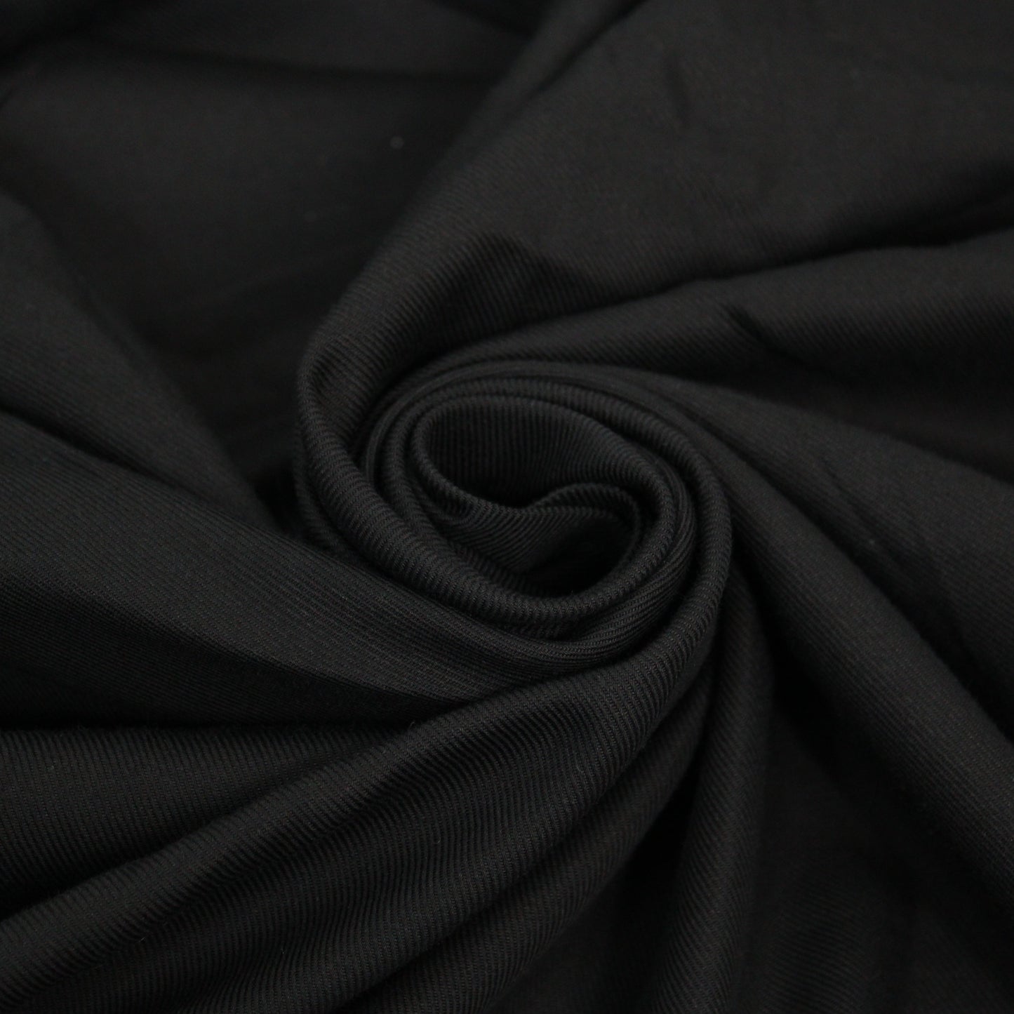 Tissu popeline de coton sergé - noir - photo 1/4 | So Tissus