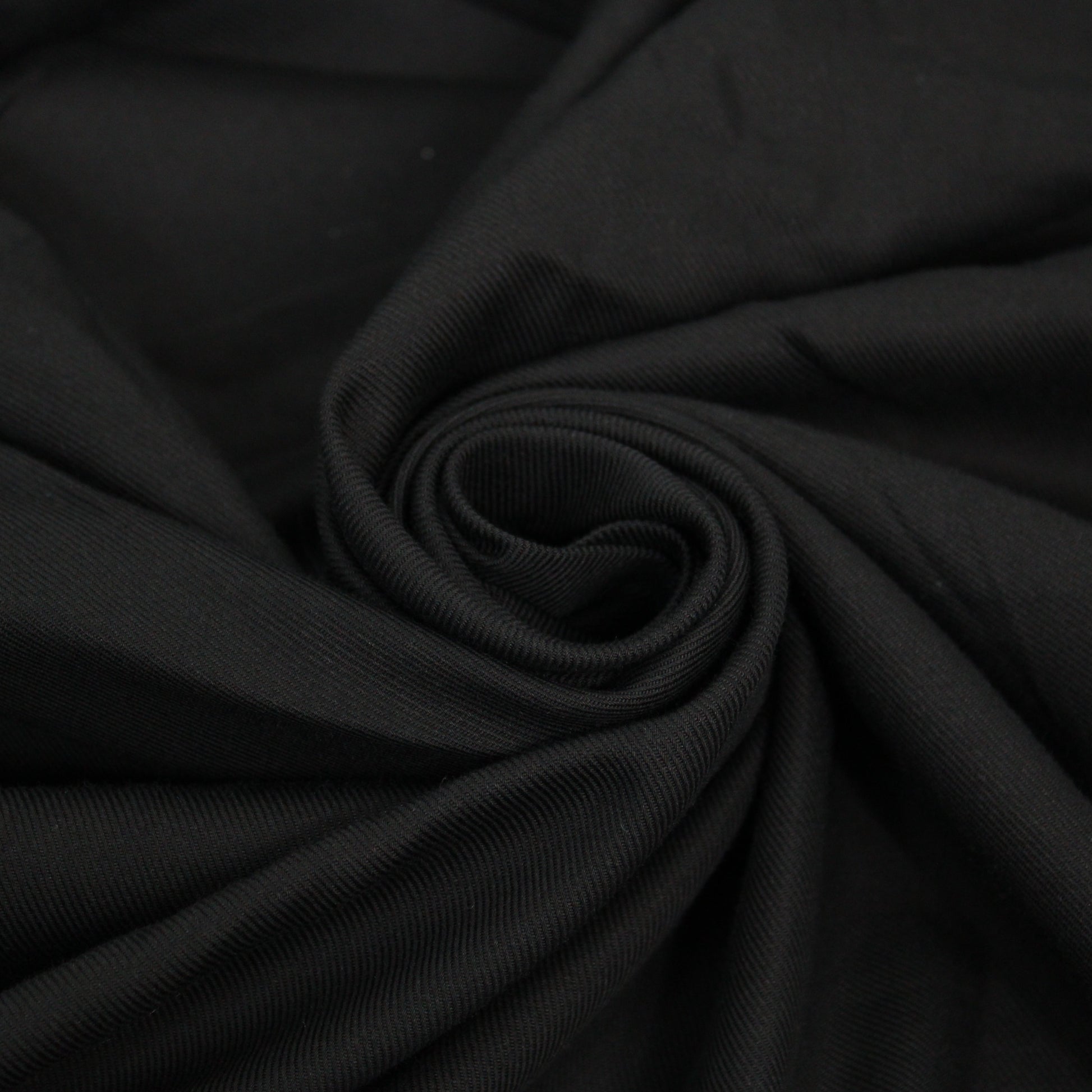 Tissu popeline de coton sergé - noir - photo 1/4 | So Tissus