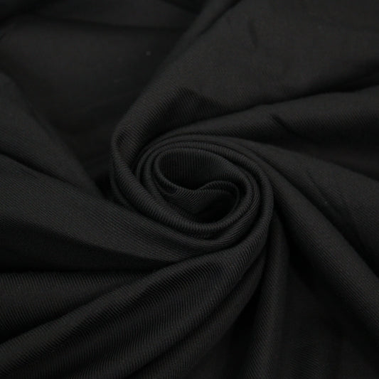 Tissu popeline de coton sergé - noir - photo 1/4 | So Tissus