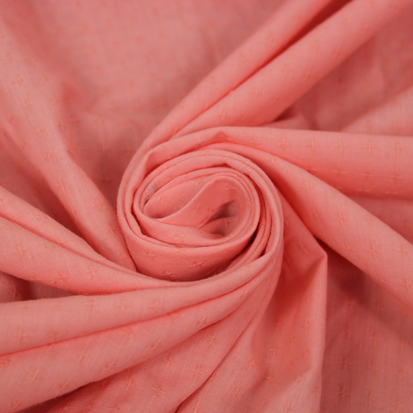 Tissu broderie anglaise - saumon - photo 1/5 | So Tissus