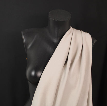 Tissu maille coton côtelé stretch - ecru - photo 3/4 | So Tissus