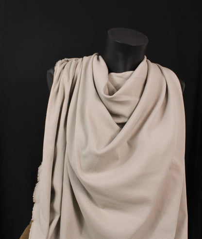 Tissu maille coton côtelé stretch - ecru - photo 4/4 | So Tissus