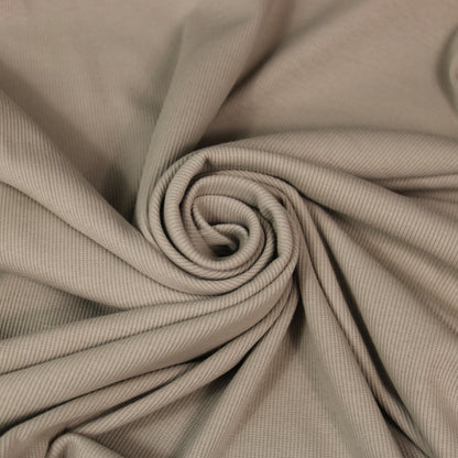 Tissu maille coton côtelé stretch - ecru - photo 1/4 | So Tissus