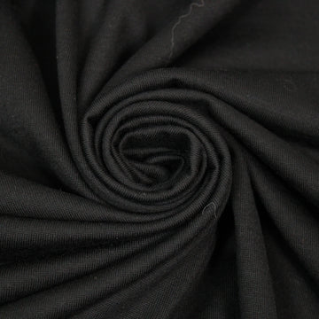 Tissu jersey de laine - noir