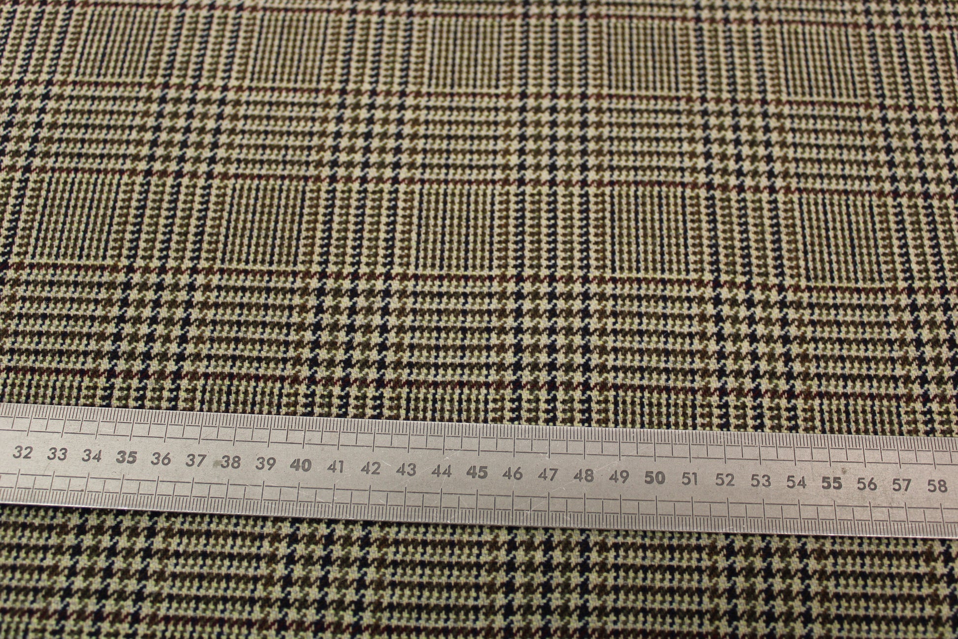 Tissu laine - prince de galles - ton kaki - photo 5/5 | So Tissus