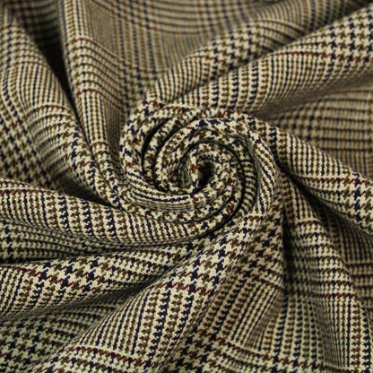 Tissu laine - prince de galles - ton kaki - photo 1/5 | So Tissus