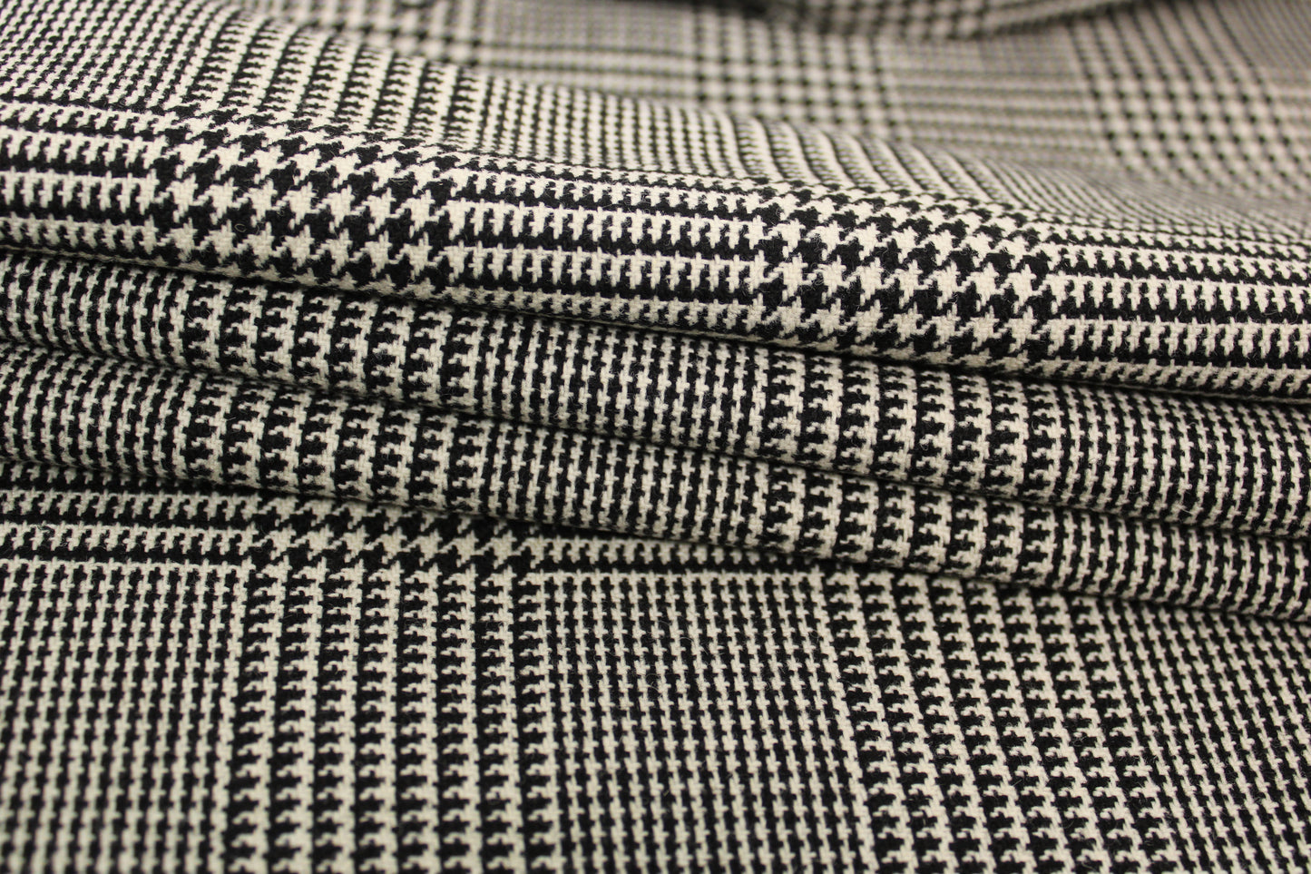 Tissu laine - prince de galles - noir et blanc - photo 2/5 | So Tissus