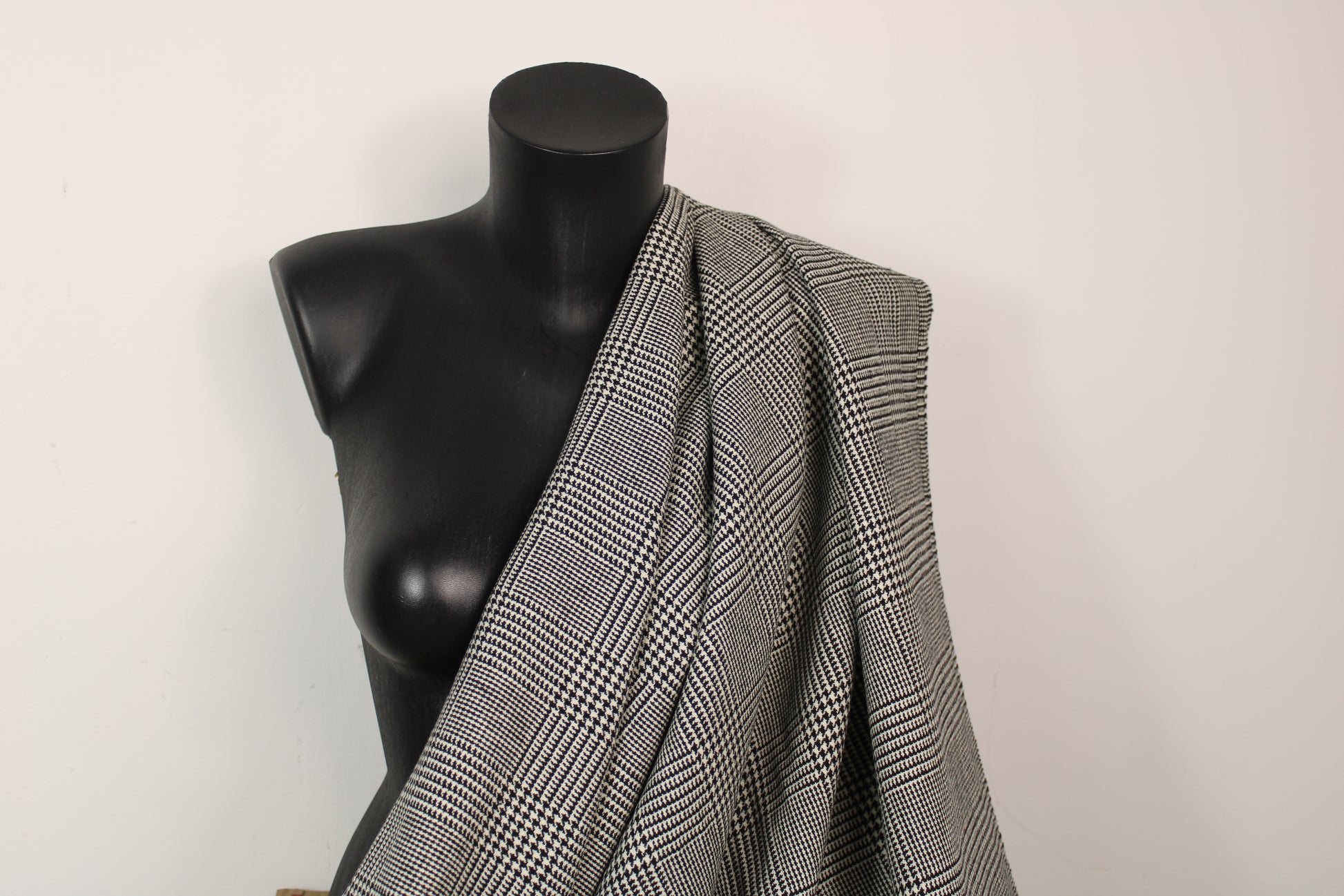 Tissu laine - prince de galles - noir et blanc - photo 3/5 | So Tissus